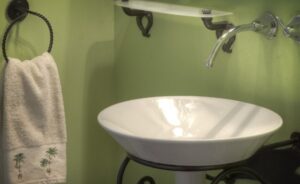 green ceramic bathroom